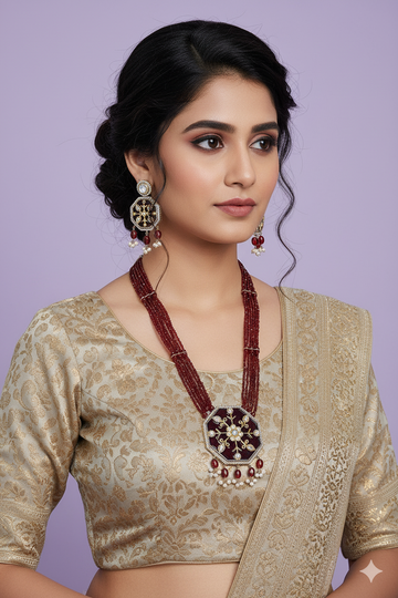 Rajvanshi necklace set from house of Mrigaya by Nandini for Traditional and Festive Indian Look | for Gifting | Premium & Luxury Jewelry