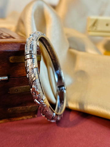 Pushp Adjustable Bangle from Mrigaya by Nandini - Silver Color__2Bangles