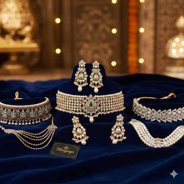 choker necklace set online,bridal choker necklace India,party wear necklace set,artificial jewellery for wedding