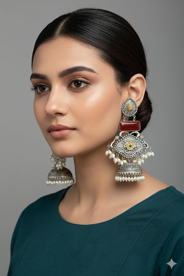 Rajlaxmi Light Weight Heavy-Look Jhumka Collection | Premium range from House of Mrigaya by Nandini | for Festive Occasions & Traditional Look