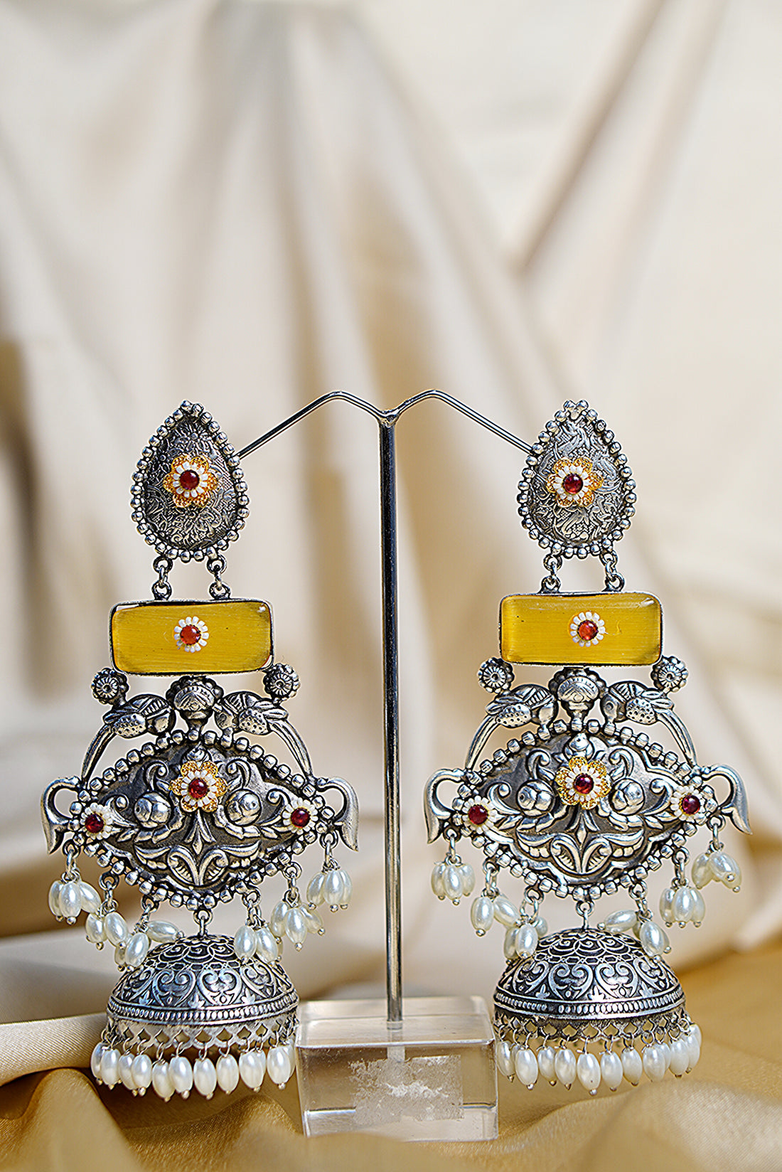 Rajeshwari- Light Weight Heavy-Look Jhumka Collection | Premium range from House of Mrigaya by Nandini | for Festive Occasions & Traditional Look