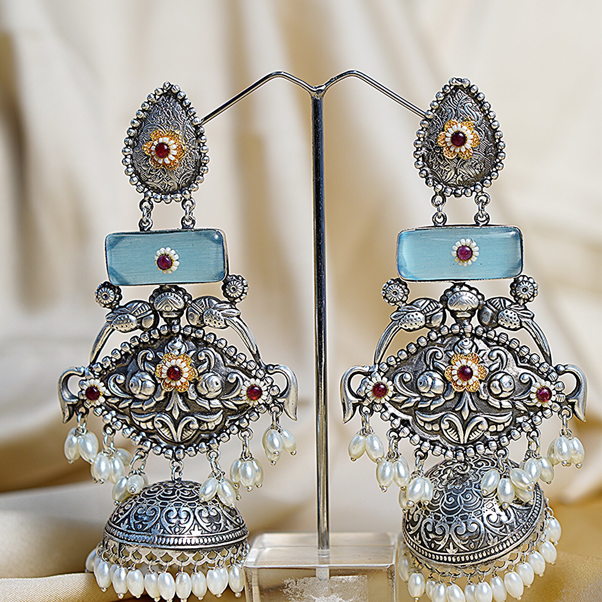 Rajeshwari- Light Weight Heavy-Look Jhumka Collection | Premium range from House of Mrigaya by Nandini | for Festive Occasions & Traditional Look