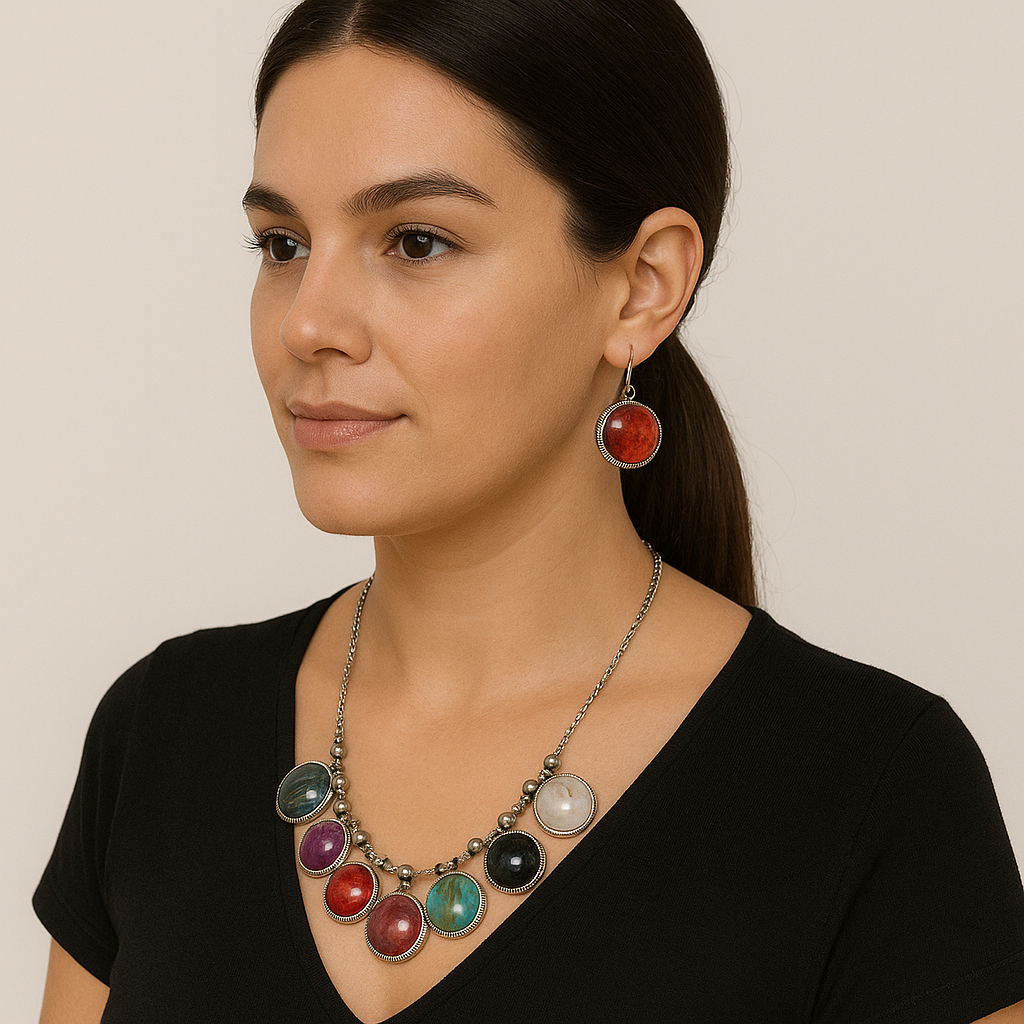 Maanik Necklace collection from Mrigaya by Nandini for Office | Ethnic | Traditional - Multi