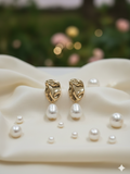 Cove Premium Anti-Tarnish Golden Stainless-Steel Earrings styled for festive wear
