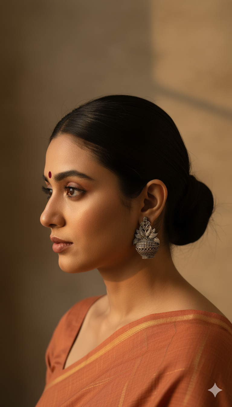 Kalash Earring Metallic