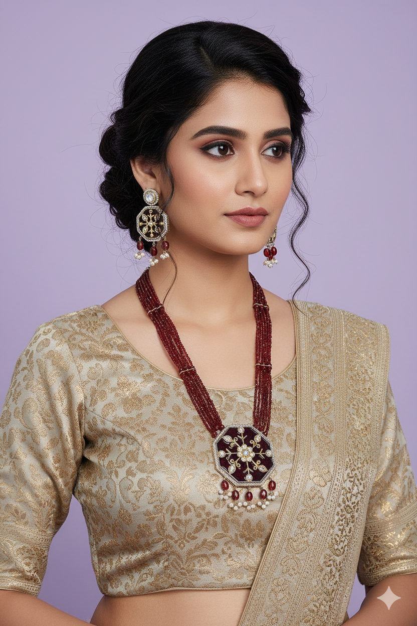 Rajvanshi necklace set from house of Mrigaya by Nandini for Traditional and Festive Indian Look | for Gifting | Premium & Luxury Jewelry