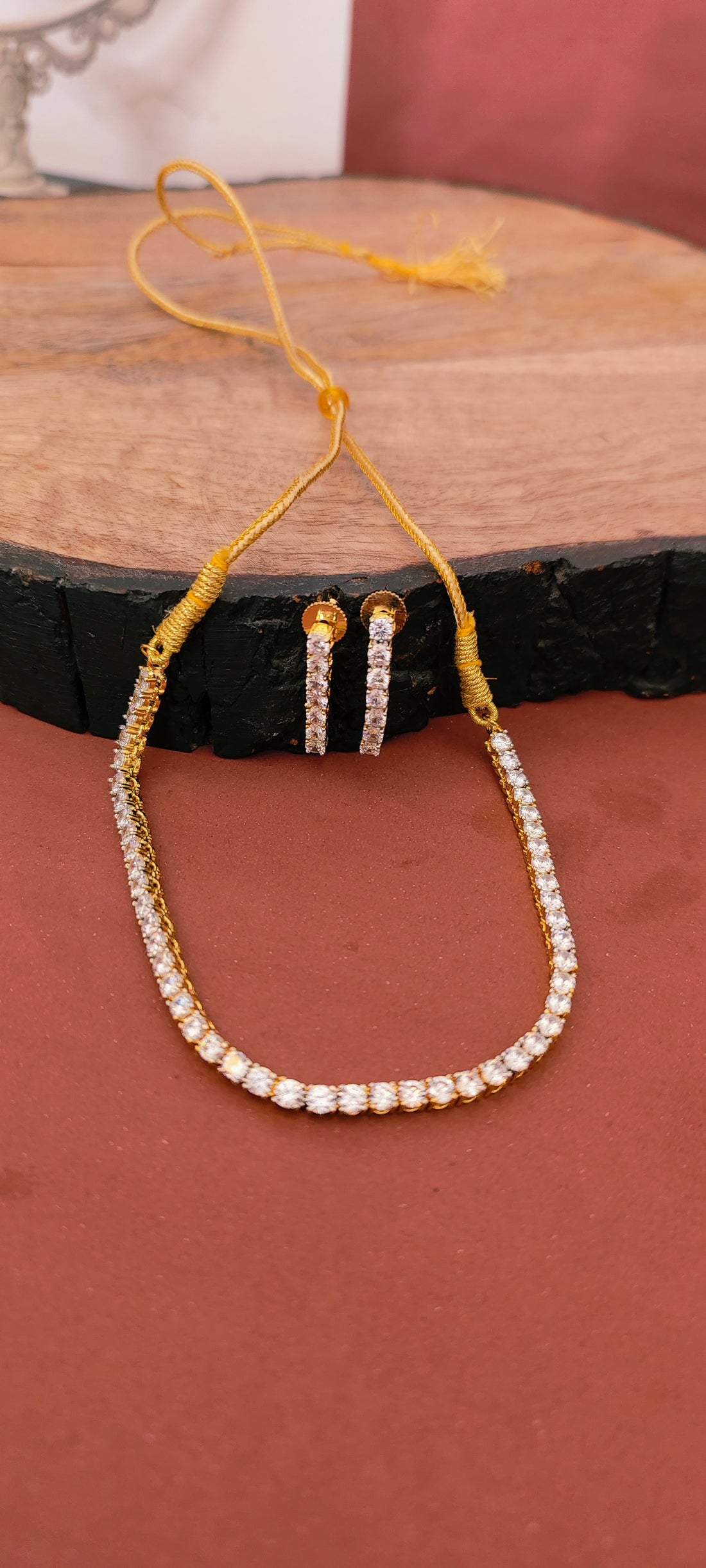 Vihara - Gold Necklace Set from House of Mrigaya by Nandini for Traditional and Festive Indian Look | for Gifting | for wedding