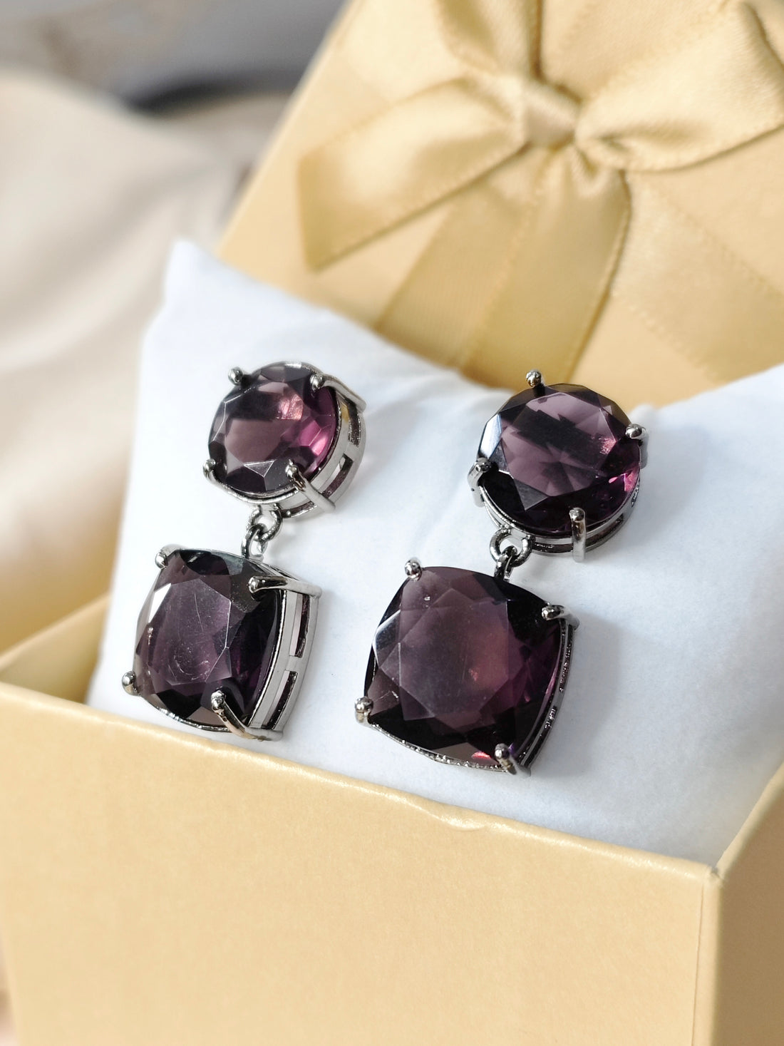 Anuttara Earing from Mrigaya by Nandini for Party & Office Look-Purple