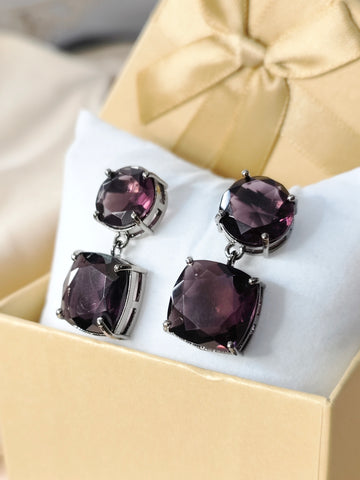 Anuttara Earing from Mrigaya by Nandini for Party & Office Look-Purple