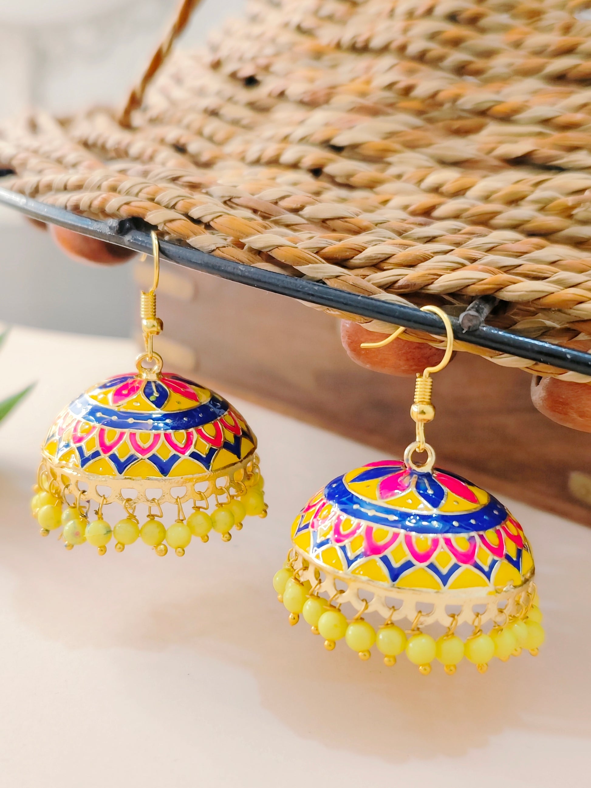 Rang Bhari Tokri Earring Collection from Mrigaya by Nandini for Weddings | Festive Occasions | India Look - Mrigaya India