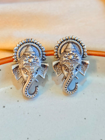 Mrigaya's Ganesha Earring set - Metallic