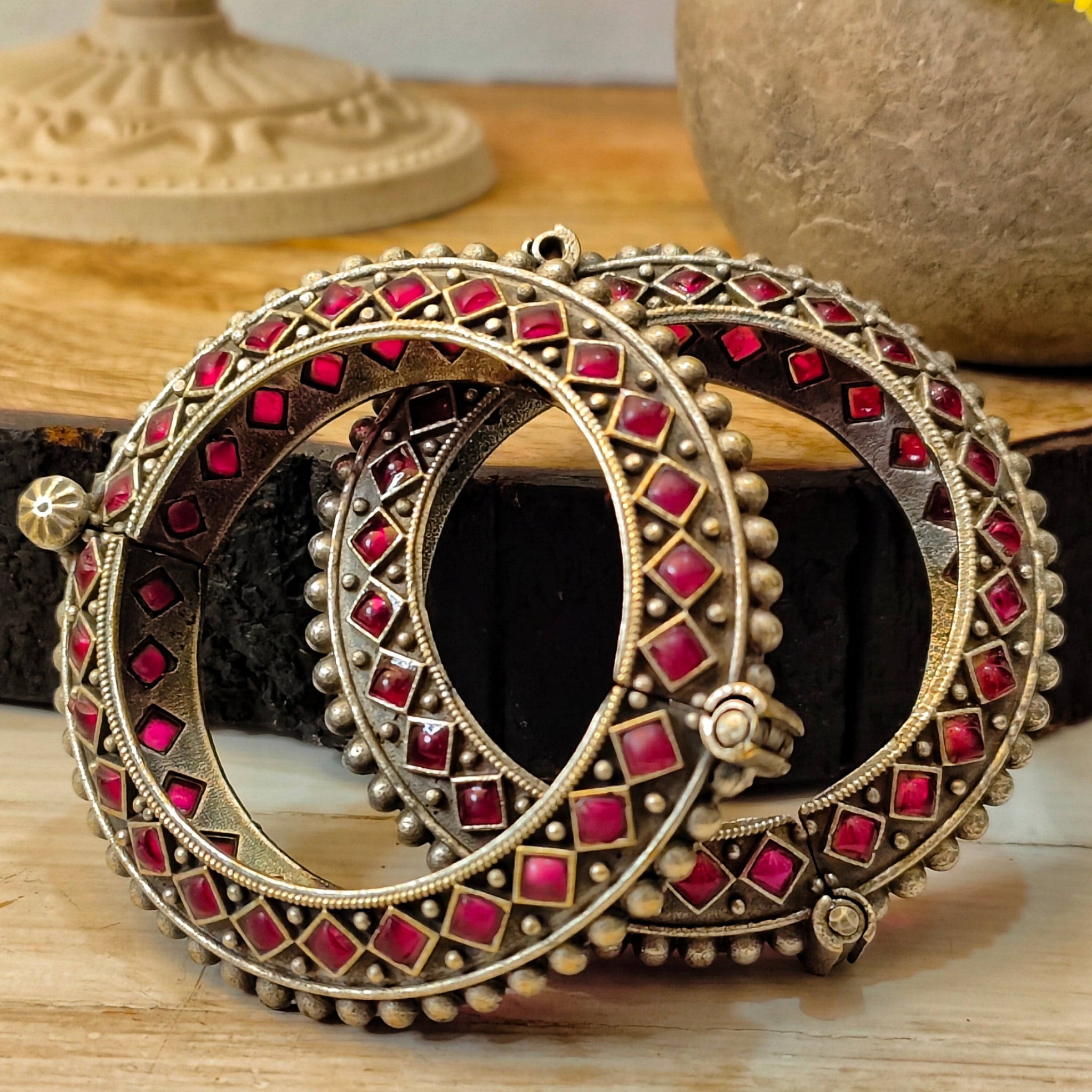 Khanjna Haath Kada Antique Finish from Mrigaya by Nandini -2 Bangle