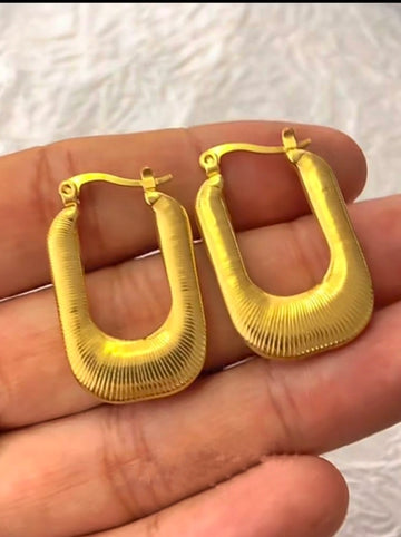 U-Turn Stainless Steel Earrings from Mrigaya by Nandini