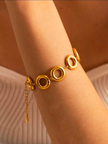 Polo Gold Anti-Tarnish Stainless Steel Bracelet from Mrigaya by Nandini - gold