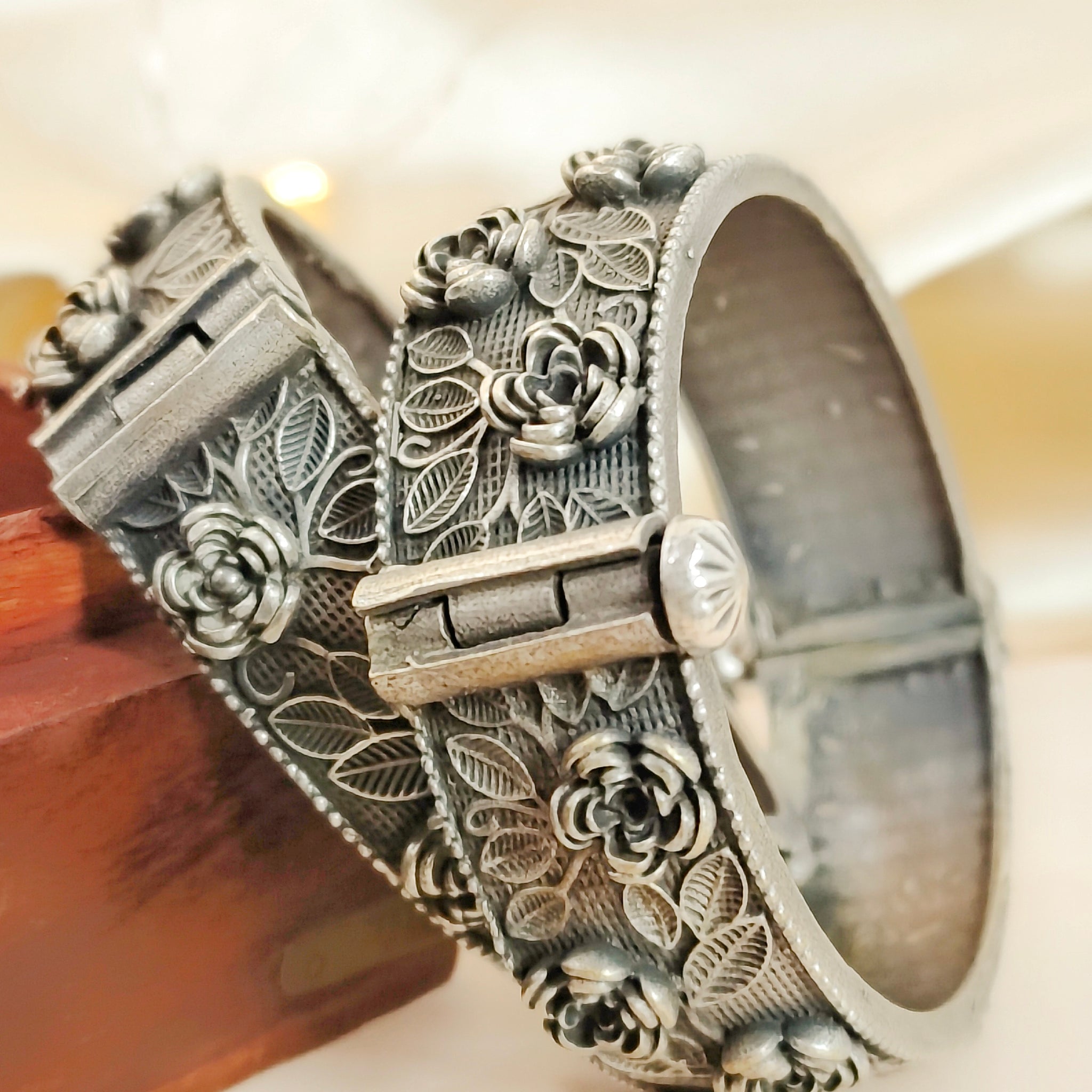 Ramay Haath Kada Antique Finish from Mrigaya by Nandini - 2 Bangles