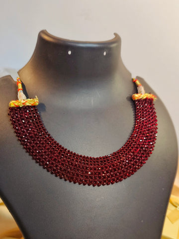 Ambri Necklace from Mrigaya by Nandini - Maroon