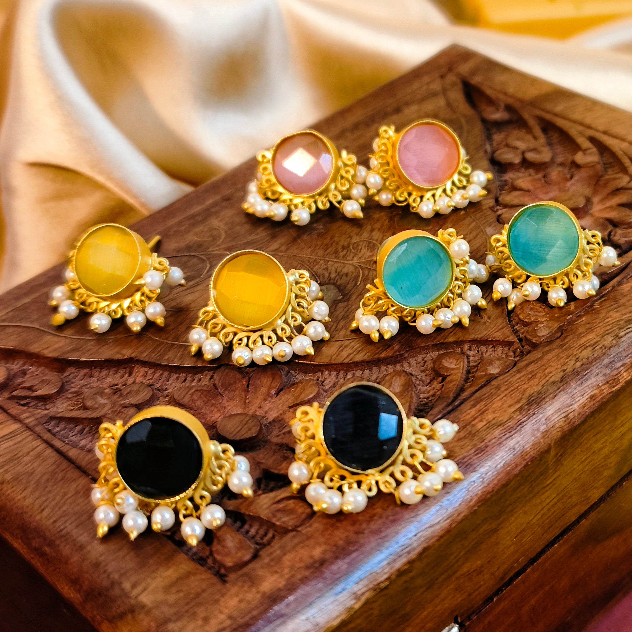 Vritt Jhumki Collection from Mrigaya by Nandini - Multi Colour