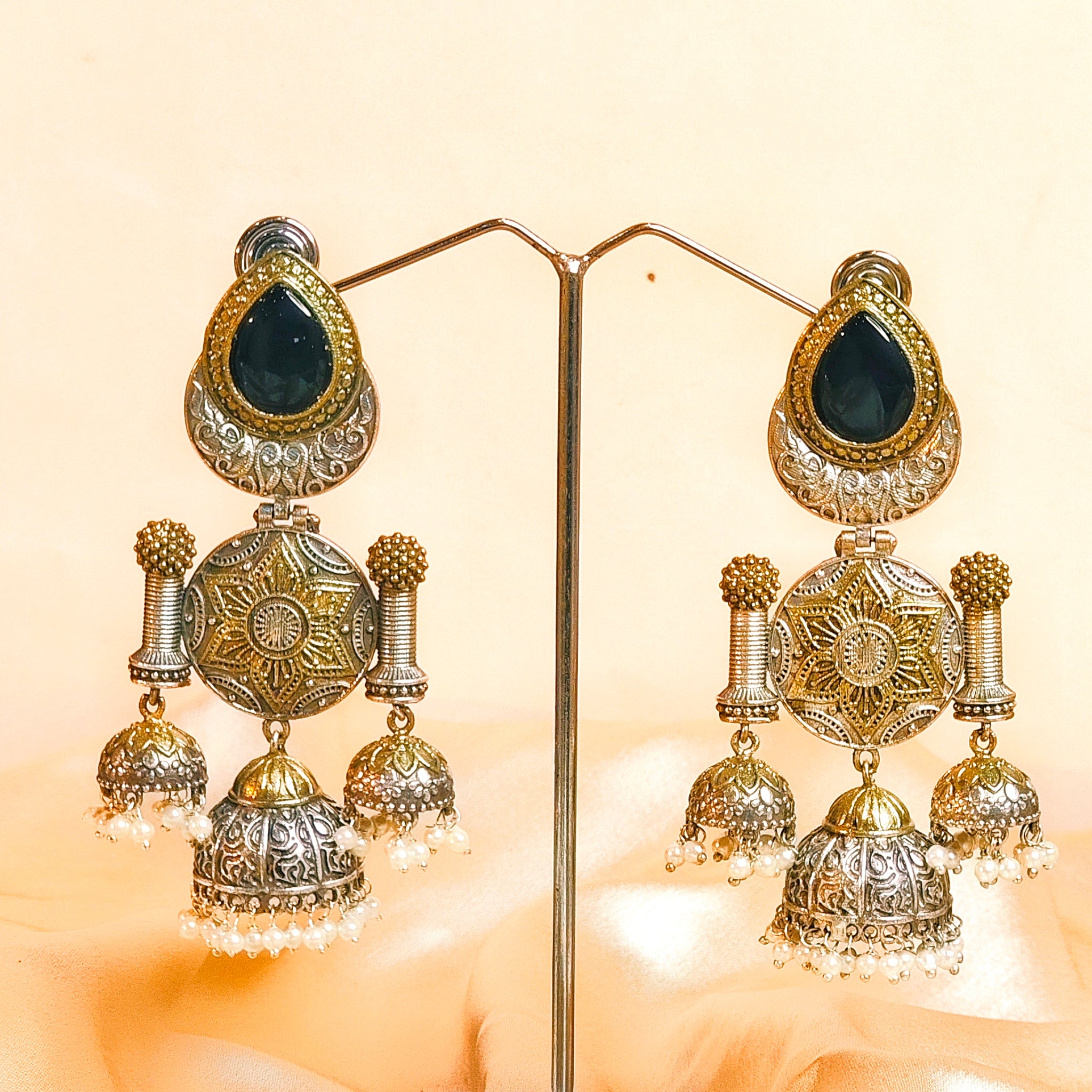 Ratnashree-Light Weight Heavy-Look Jhumka Collection | Premium range from House of Mrigaya by Nandini | for Festive Occasions & Traditional Look