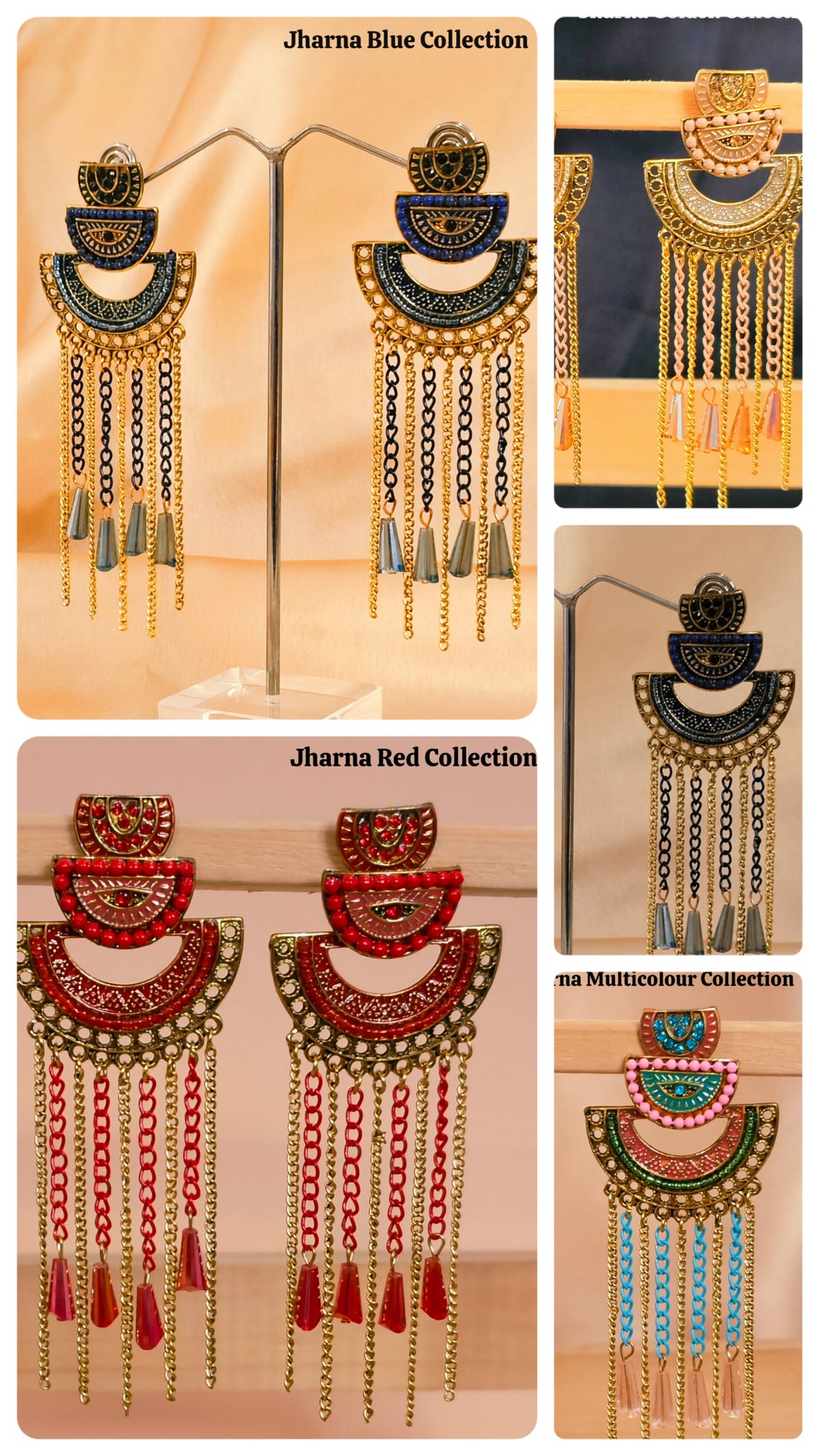 Jharna Earring for Women for Wedding & Traditional Occasion-Multi