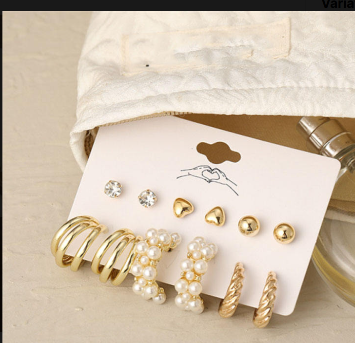 Earring Set_from Mrigaya by Nandini earrings for festive occasions | for traditional look | for office Indian wear_Pack of 6 pairs