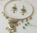 Amaira Premium Gold Hasli for Traditional and Festive Occasions - Kundan Necklace Set
