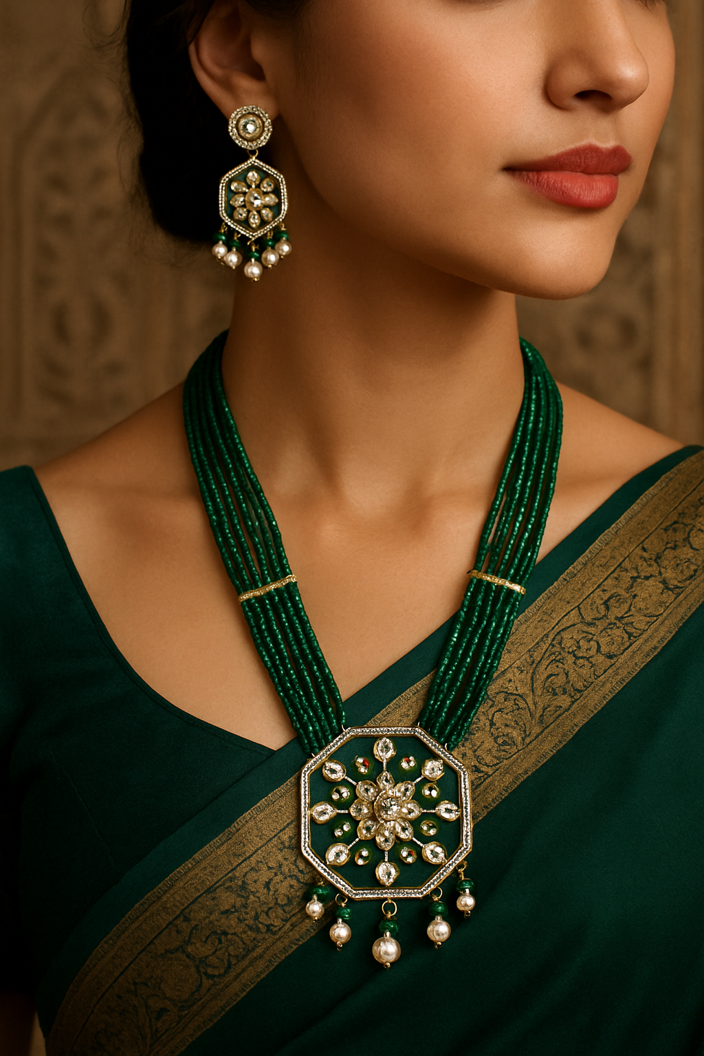 Rajvanshi necklace set for Traditional and Festive Indian Look - Necklace Set
