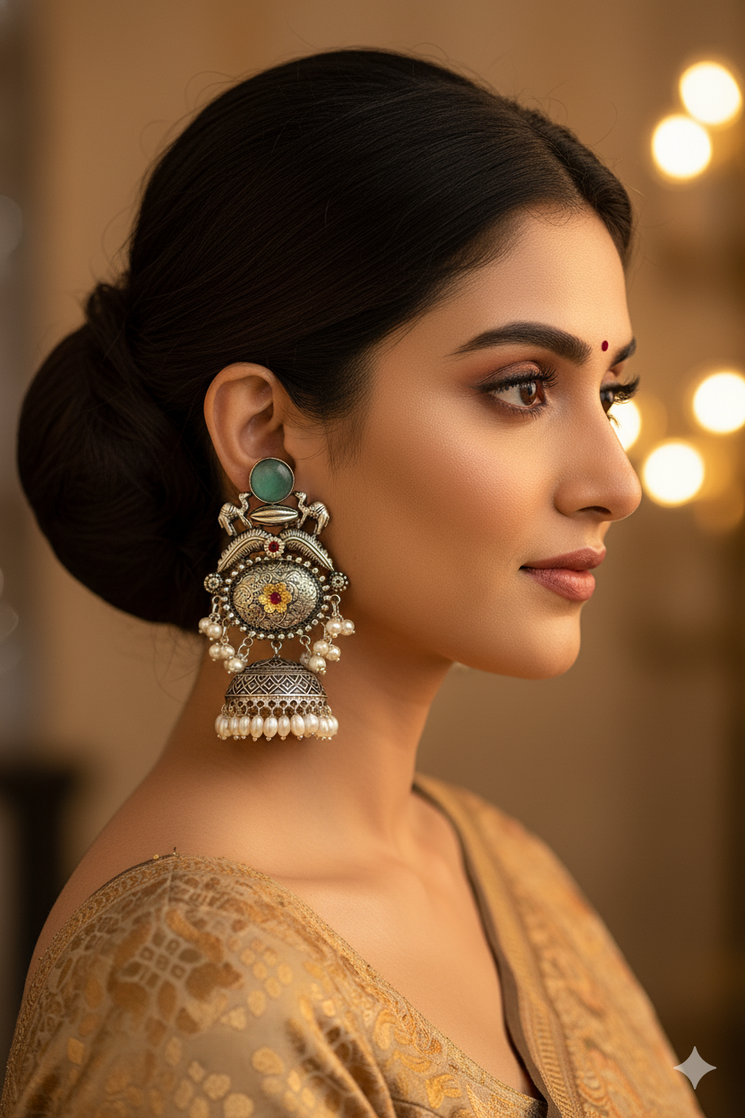 Samragyi _ Light Weight Heavy-Look Jhumka Collection - Artificial Earrings
