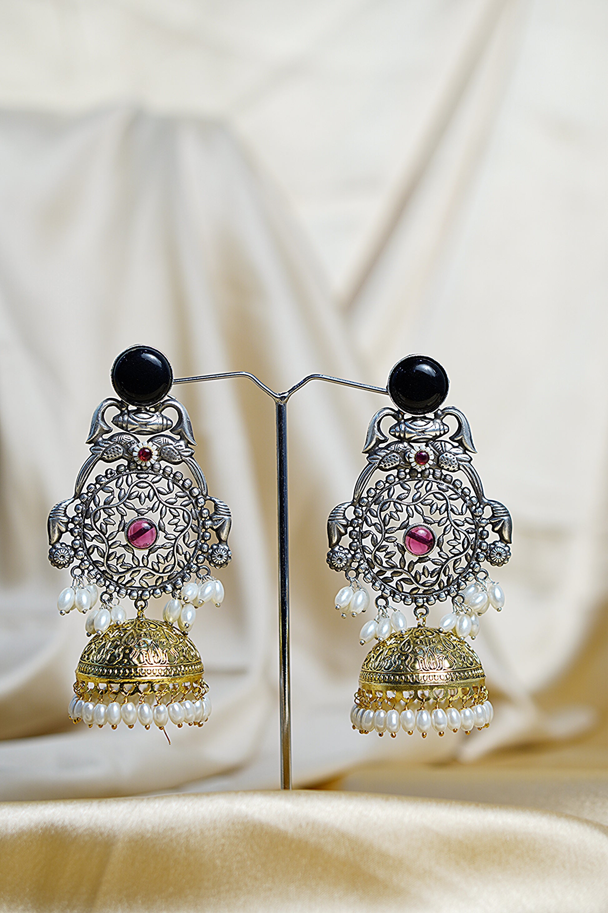 Sitara _Light Weight Heavy-Look Jhumka Collection - Ethnic Earrings
