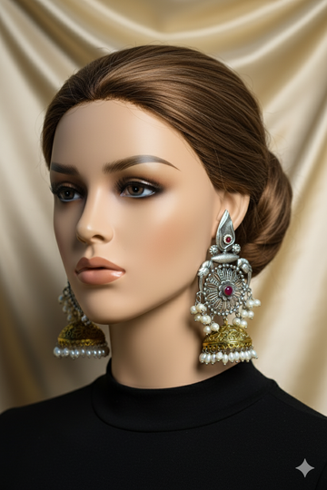 Yuvrani Light Weight Heavy-Look Jhumka Collection - Anti-Tarnish Earrings
