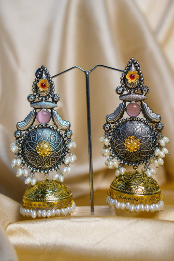 Rajmala Light Weight Heavy-Look Jhumka Collection | Premium range from House of Mrigaya by Nandini | for Festive Occasions & Traditional Look