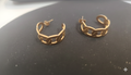 Joss Premium Anti-Tarnish Golden Stainless-Steel Earrings close-up design detail
