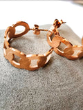 Joss Premium Anti-Tarnish Golden Stainless-Steel Earrings styled for festive wear

