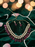 Lakshmi's Blessing necklace set for Traditional and Festive Indian Look - Kundan Necklace Set
