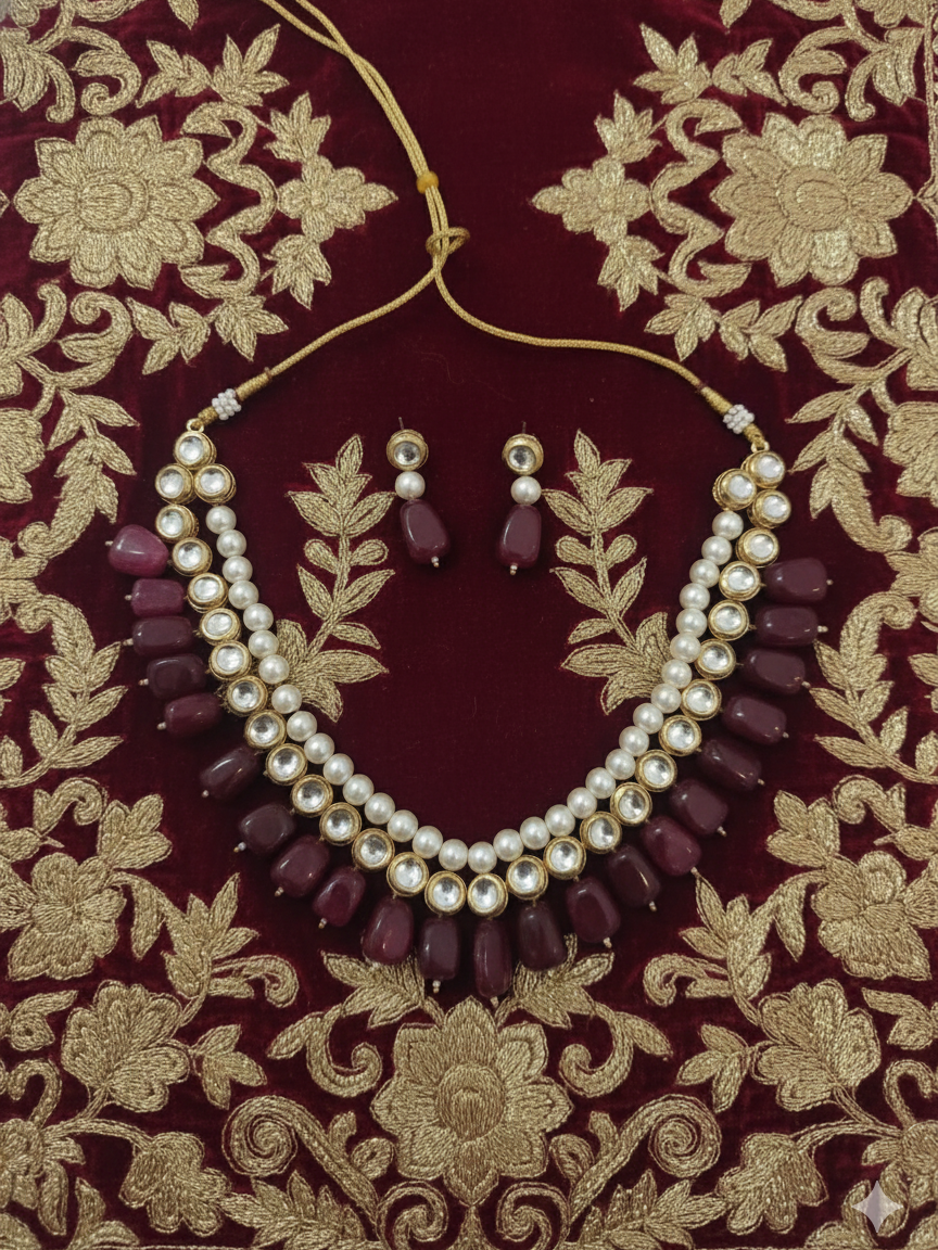 Lakshmi's Blessing necklace set for Traditional and Festive Indian Look - Necklace Set for lehenga
