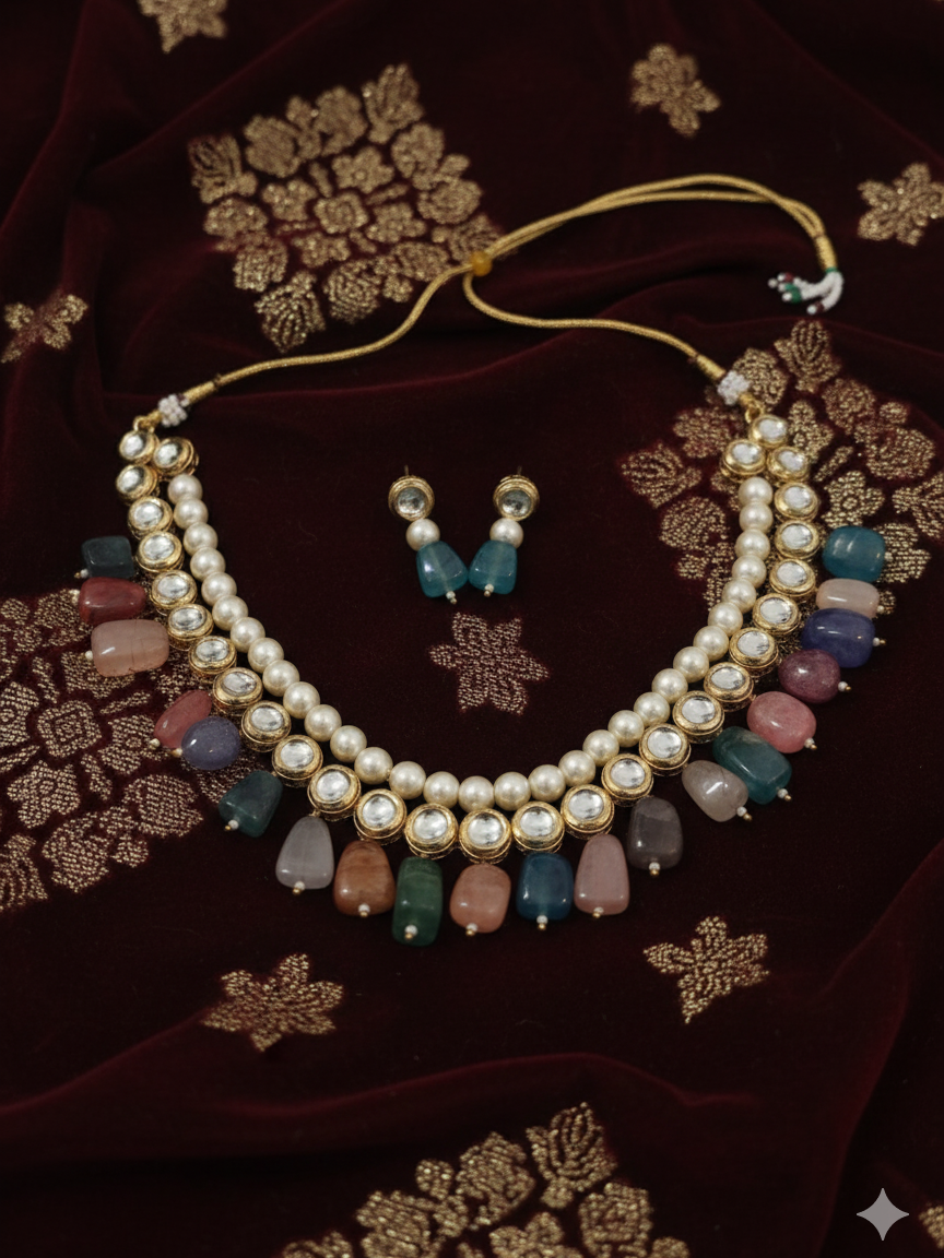 Lakshmi's Blessing necklace set for Traditional and Festive Indian Look - Necklace Set for women
