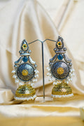 Rajmala Light Weight Heavy-Look Jhumka Collection - Artificial Silver Finish earrings
