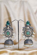 Ratnavati_ Light Weight Heavy-Look Jhumka Collection - Artificial Silver Finish earrings
