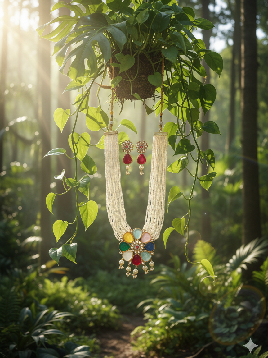 Parvati's Embrace necklace set for Traditional and Festive Indian Look - Necklace Set for girls

