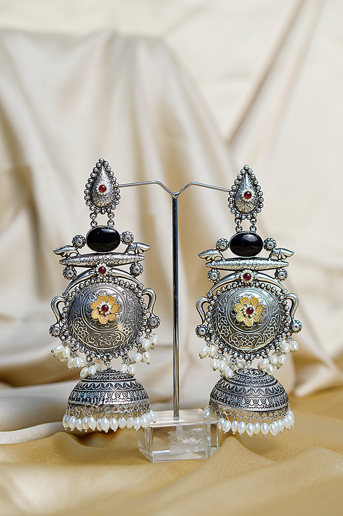 Padmavati Light Weight Heavy-Look Jhumka Collection - Anti-Tarnish Earrings
