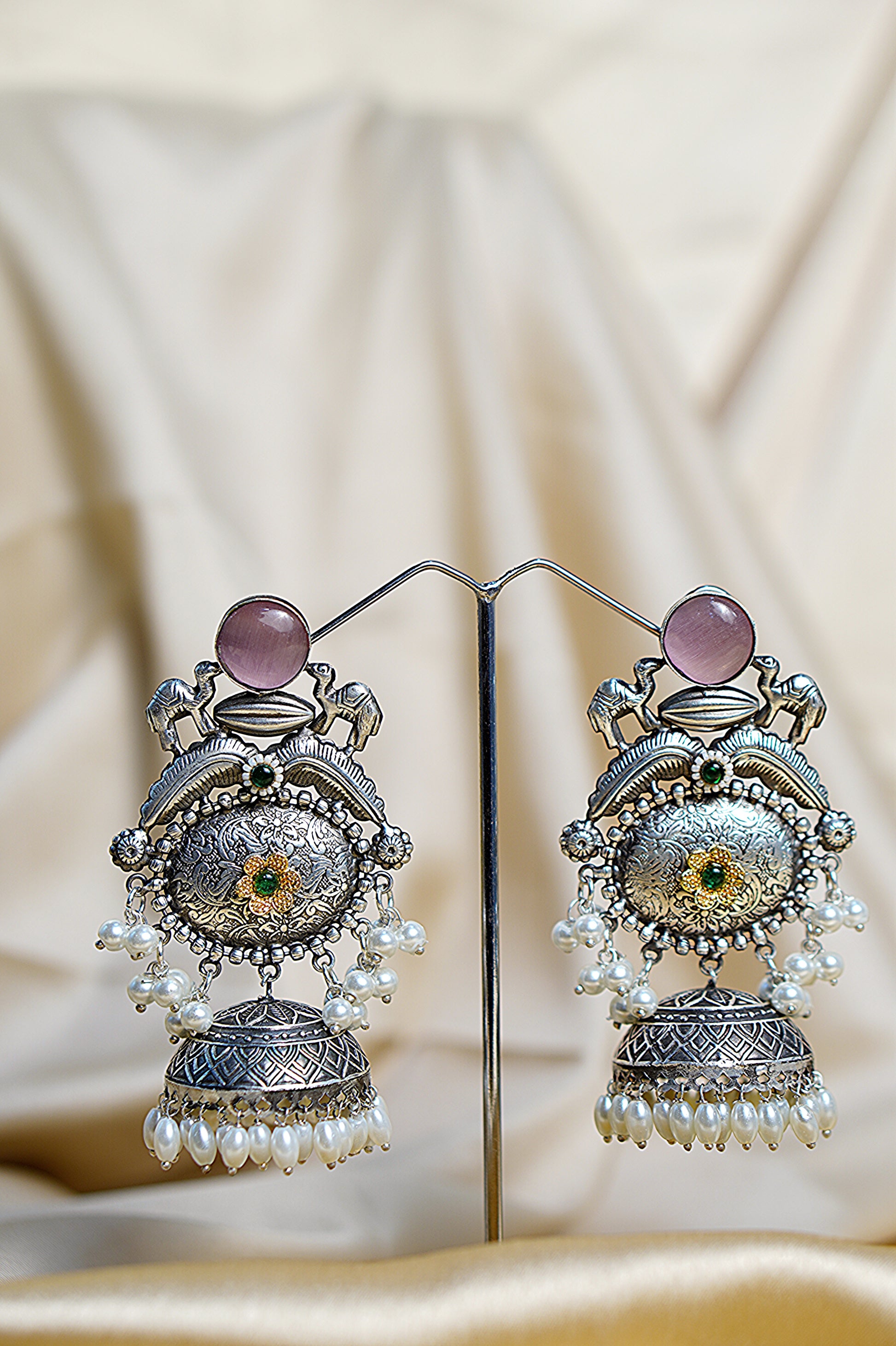 Samragyi _ Light Weight Heavy-Look Jhumka Collection - Festive Earrings
