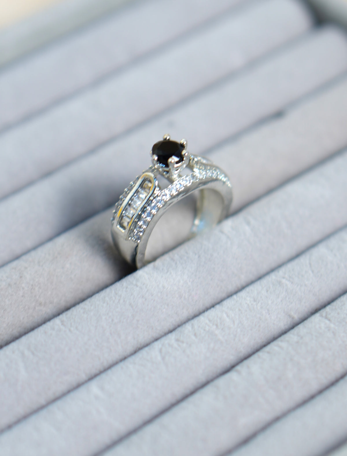 Sterling black Colour Statement Rings for festive occasions - Antique finish rings
