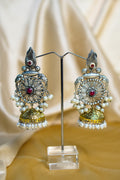 Yuvrani Light Weight Heavy-Look Jhumka Collection - Antique Finish earrings
